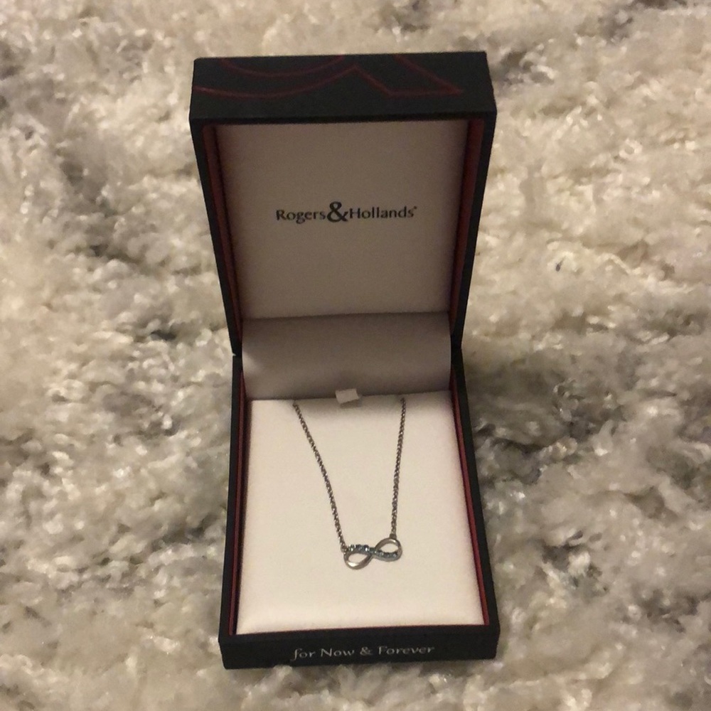 Gemstone infinity necklace